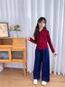 女童套裝春秋款2025新款洋氣兒童時髦大童秋裝休閑運(yùn)動兩件套秋季 紅色（上衣加褲子） 150 曬單實(shí)拍圖