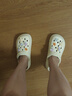 名創(chuàng)優(yōu)品（MINISO）洞洞鞋男女夏季外穿涼鞋防滑厚底踩屎感包頭涼拖鞋 卡其+海洋星星 曬單實拍圖
