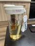 中麒水杯花茶杯男女學(xué)生高顏值吸管杯運動(dòng)杯子便攜耐高溫咖啡折疊杯 椰奶白 600ml【雙飲口+茶倉】 曬單實(shí)拍圖