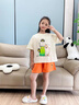 WVD女童夏季套裝2025新款時(shí)髦洋派夏裝大童女孩夏日休閑運(yùn)動(dòng)短袖短褲 杏色套裝 杏色套裝 120 CM 曬單實(shí)拍圖
