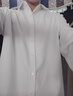 貞喜氣白襯衫男士長(cháng)袖高級感內搭夏季春秋外套冰絲寬松西裝襯衣 純白色 XL （130-150斤） 曬單實(shí)拍圖