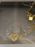 周大福碎金金愛心黃金雙環(huán)項鏈(工費480)40cm 約4.15g EOF1836七夕 曬單實拍圖