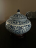 傲世景德鎮(zhèn)陶瓷器中式仿古青花瓷工藝品茶葉罐客廳擺件裝飾品博古架 款式一（配木質旋轉底座） 曬單實拍圖