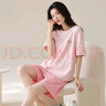 純棉睡衣女夏短袖套裝韓版可愛(ài)夏短褲卡通休閑季家居服2025年新款 淺粉 M 【80-100斤】 曬單實(shí)拍圖