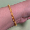 周大福 心形愛心黃金雙層手鏈(工費260)17.5cm約5.05g EOF63 曬單實拍圖