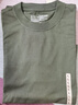無(wú)印良品（MUJI）男式 水洗粗棉線圓領(lǐng)長(zhǎng)袖T恤 男士打底衫男款純色套頭衫 ABA93C4A 卡其綠 L (175/100A) 曬單實(shí)拍圖