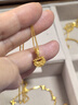 周大福鎖愿mini小鼻嘎荷花鎖包足金黃金吊墜女送生日禮物F236623七夕 約0.95g計價(工費280) 曬單實拍圖