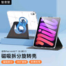 智思慧 適用Apple iPad第7/8/9代保護套磁吸分體蘋(píng)果平板Air3旋轉支撐透明殼硅膠皮套10.2/10.5英寸 藍色 曬單實(shí)拍圖