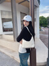蔻一（Cnoles）蒲公英曉風(fēng)包hobo包女士小眾高級感斜挎托特包通勤腋下包白色 曬單實拍圖