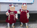 G.DUCKKIDS一周歲禮服女寶寶連衣裙兒童唐裝套裝中國風(fēng)秋季裙子嬰兒抓周衣服 紅色 90 尺碼1~2歲【 80-90cm】 曬單實(shí)拍圖