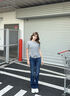 Calvin KleinJeans【涼感】25春夏女士潮流美式復(fù)古ck寬松微喇牛仔褲47AB724 UN2-牛仔藍 27 曬單實拍圖