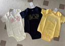 Gap【三件裝】嬰兒2025春季新款純棉小熊logo短袖連體衣兒童裝687137 海軍藍組合 80cm (9-18月)亞洲尺碼 曬單實(shí)拍圖