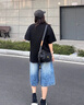 個樂（GROTTO）女包包黑石包經典大小號單肩斜挎軟包通勤包七夕禮物女 明星同款 黑石-黑標 L 曬單實拍圖