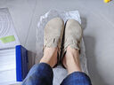 BIRKENSTOCK勃肯德國進口男女款牛皮絨面革軟底Boston包頭拖鞋 灰色窄版560773 37 曬單實拍圖