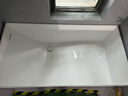 特拉維爾（TW）獨立式人造石浴缸家用小戶(hù)型高分子PMMA長(cháng)方形酒店民宿綺美石浴盆 8572啞光白 1.3m 曬單實(shí)拍圖