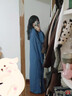 漢服中國風(fēng)直裾全套女古裝衣服古風(fēng)舞蹈改良裙子魏晉風(fēng)大袖衫套裝 藍(lán)色大袖衫 S 曬單實拍圖