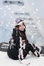 酷峰【雪蝶】滑雪服套裝2025新款雪衣雪褲女男外套冬單板雙板防水裝備 墨蝶粉上衣 S 曬單實拍圖