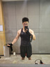 Monster Guardians健身背心男 吸濕排汗高彈親膚緊身運(yùn)動背心 Black 黑色 L 曬單實(shí)拍圖