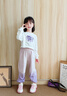 小豬彼特女童套裝春秋2025新款洋氣大童休閑衛(wèi)衣兩件套兒童運動服加絨秋裝 16207粉紫 150 cm 曬單實拍圖