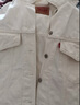Levi's李維斯女士美式復古純色簡(jiǎn)約休閑寬松翻領(lǐng)工裝風(fēng)牛仔外套 白色 S 曬單實(shí)拍圖