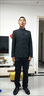 皮爾卡丹（pierre cardin）中山裝男立領(lǐng)修身韓版潮青年中國(guó)風(fēng)西裝男士套裝休閑西服唐裝外套 黑色【西服+褲子+馬甲+襯衫】送 2XL (135~150斤) 曬單實(shí)拍圖