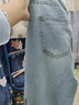 蔚占女士牛仔褲夏季女褲子2026高腰闊腿褲休閑褲直筒牛仔褲女夏季薄款 淺藍色牛仔褲 M 【建議80-110斤】 曬單實(shí)拍圖