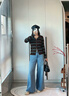 Calvin KleinJeans25早秋新款女士美式復(fù)古風(fēng)ck純棉寬松闊腿牛仔褲47C789G 0LC-牛仔淺藍 26 曬單實拍圖
