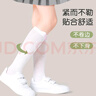 芭比女童中筒襪兒童長(zhǎng)筒襪女孩夏季薄款長(zhǎng)襪寶寶半腿高筒襪子 白+白  曬單實(shí)拍圖