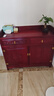 瑞呈堂實(shí)木餐邊柜一體靠墻柜子中式老榆木仿古典儲物柜廚房餐廳邊柜 全實(shí)木紅色80*40*88高免安裝 曬單實(shí)拍圖