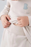 babylove嬰兒內衣套裝春秋季加厚保暖家居服男女寶寶高腰護肚睡衣兩件套 香草色 90 曬單實拍圖