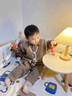 G.DUCKKIDS男童春秋套裝寶寶春裝三件套2024新款嬰兒春秋季兒童衣服1一4歲 MH小熊3D馬甲毛衣三件套白色 100 cm 建議2-3歲 曬單實(shí)拍圖