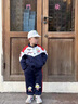 G.DUCKKIDS聯(lián)名奧特曼衣服男童套裝春秋2025新款拼接連帽兒童衛衣褲子兩件套 奧特曼機車(chē)服藏青 110 （建議身高100cm 4-5歲）cm 曬單實(shí)拍圖