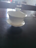 恒福 羊脂玉瓷三才蓋碗泡茶器白瓷功夫茶具大號家用陶瓷泡茶碗 古玉瓷大蓋碗 曬單實(shí)拍圖