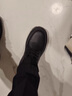 卡帝樂鱷魚（CARTELO）真皮馬丁靴內(nèi)增高男12cm10cm秋冬男士高幫工裝靴英倫中邦黑色皮靴 黑色 拉鏈款12cm 黑色  拉鏈款12 41 曬單實拍圖