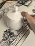 瓷秀源（cixiuyuan） 水杯陶瓷杯創(chuàng  )意情侶杯子馬克杯帶蓋帶勺陶瓷骨瓷咖啡杯 胖杯白色 曬單實(shí)拍圖