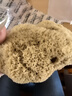 卡琳瑪諾洗澡海綿希臘天然海綿沐浴擦兒童搓澡神器搓澡巾專(zhuān)用無(wú)痛清潔海綿 原生態(tài)A級（女士推薦）） 14-15厘米 成人洗澡 曬單實(shí)拍圖
