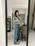 蕓蕁衛衣女美式復古大毛領(lǐng)灰色連帽短款外套秋冬2025新款收腰拉鏈開(kāi)衫 灰色 S 80-90斤 曬單實(shí)拍圖
