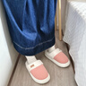樸西冬季女士保暖棉拖鞋麂皮絨面室內居家防滑毛絨御寒情侶家用棉拖男 蜜桃粉 37-38 曬單實(shí)拍圖