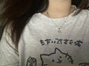 伊黛兒玉髓吊墜高冰百搭貓咪項鏈女高級感鎖骨鏈生日禮物送老婆女友 L2635貓咪玉髓銀項鏈 曬單實(shí)拍圖
