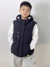 雅鹿2025秋冬新款兒童羽絨馬甲外穿加厚女童男童小童中大童秋冬季背心 黑色 150 曬單實(shí)拍圖