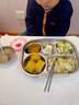COOKSS飯盒316L不銹鋼餐盒上班族小學(xué)生保溫飯盒可微波爐5分格餐盤(pán) 曬單實(shí)拍圖