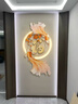 新款錦鯉led燈輕奢入戶(hù)玄關(guān)裝飾畫(huà)大氣走廊掛壁畫(huà)簡(jiǎn)約現代高級感 A款 60*120（推薦）70-90墻寬） 聲控-默認插電，充電寶聯(lián)系客服 曬單實(shí)拍圖