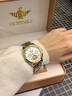 歐品客瑞士原裝進(jìn)口勞力土手表男士多功能機械表商務(wù)防水鏤空陀飛輪男表 O3186間金白面-升級加強版 曬單實(shí)拍圖