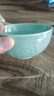 蘇氏陶瓷（SUSHI CERAMICS）青瓷釉陶瓷碗花開(kāi)富貴米飯碗湯碗6件套裝餐具 曬單實(shí)拍圖