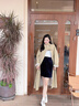 哈吉斯（HAZZYS）女裝 秋季女士【PHIZ系列】復(fù)古風(fēng)燈芯絨A型短裙女 藏青色NV M (160/72A 40) 曬單實(shí)拍圖