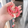 玉貝莎（YUBEISHA）保真藕粉色菩提根手串女款配飾設計手持手鏈生日禮物 【火燒檢驗真假/假一賠十】 曬單實(shí)拍圖