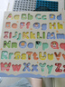 abcd學(xué)英語(yǔ)26個(gè)字母卡片掛圖墻貼兒童玩具積木拼音表拼讀訓練拼板 木質(zhì)大小寫(xiě)字母板 曬單實(shí)拍圖