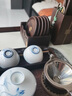 bylure品牌黑檀木鑲銅茶杯墊高級感實木功夫茶具配件隔熱墊辦公杯托茶碟 遠山架-福字黑檀木杯托組6片裝 曬單實拍圖