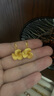 周大福雞蛋花足金黃金耳飾花朵耳鉤女婚嫁首飾(工費:280計價(jià))EOF1385 足金 約8.30g 曬單實(shí)拍圖