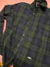 馬登工裝美式復古藍綠色格子襯衫長(cháng)袖純棉肌理感薄款襯衣外套男秋 藍綠格 L 曬單實(shí)拍圖